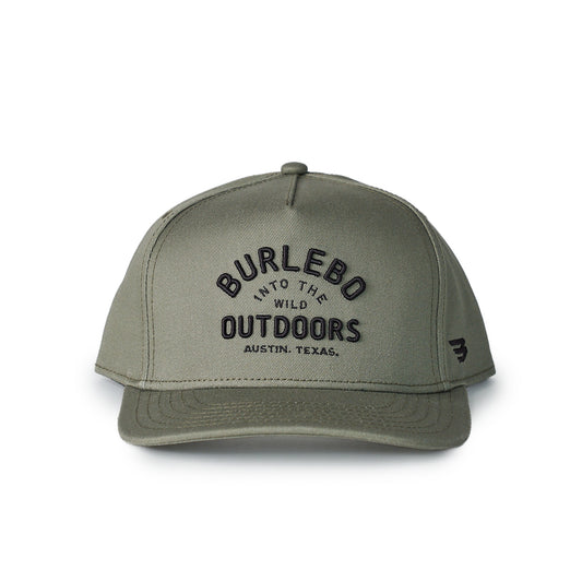 Green cap with 'Burlebo' branding on a white background