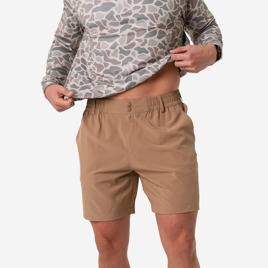 Everyday Short - Desert Tan - Flying Ducks Green Pocket