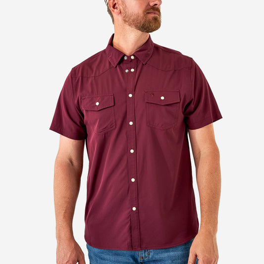 Performance Western Shirt - Maroon