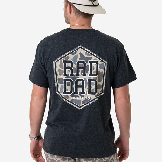 Short Sleeve Tee - Rad Dad - Heather Black