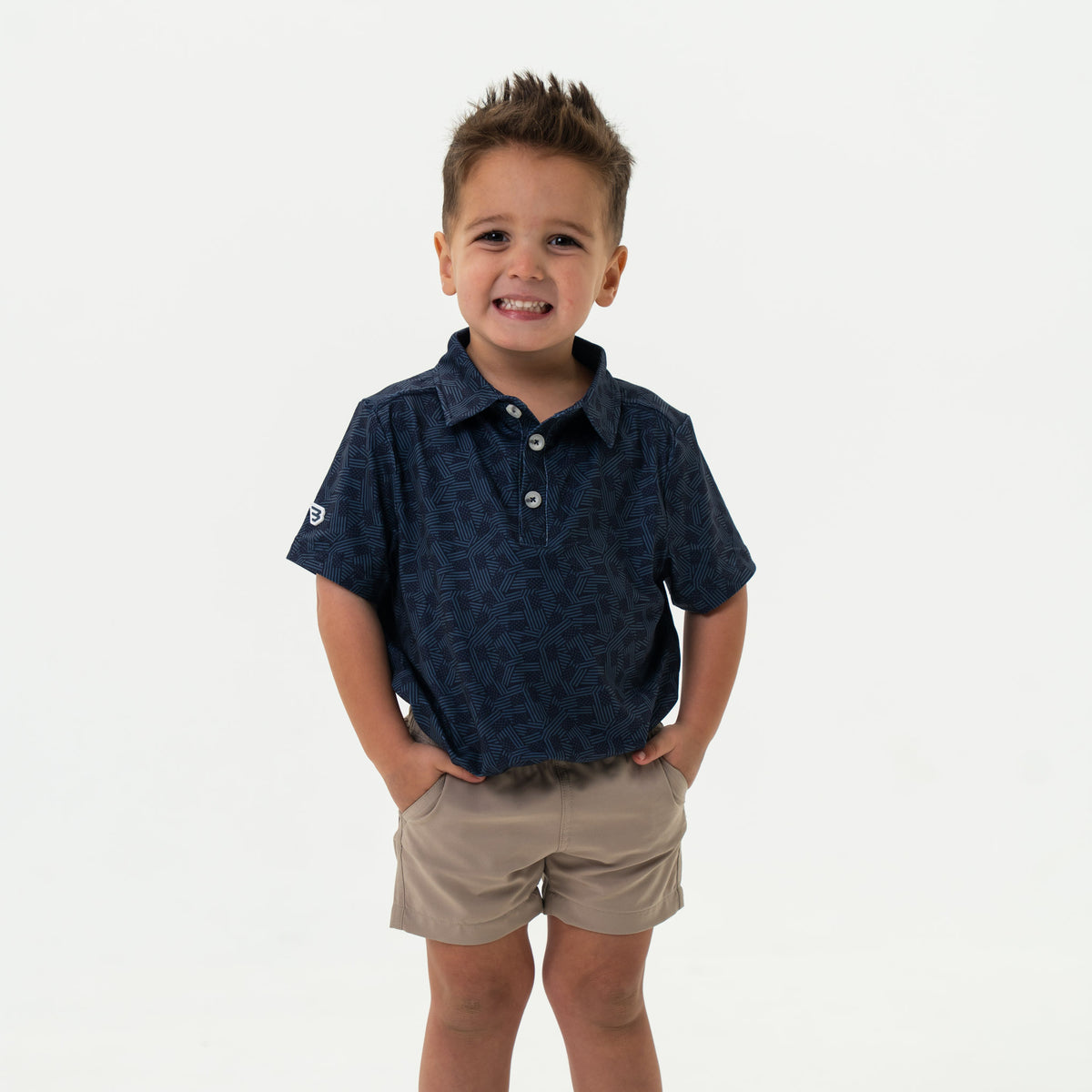 Youth - Performance Polo - Stars and Stripes Navy
