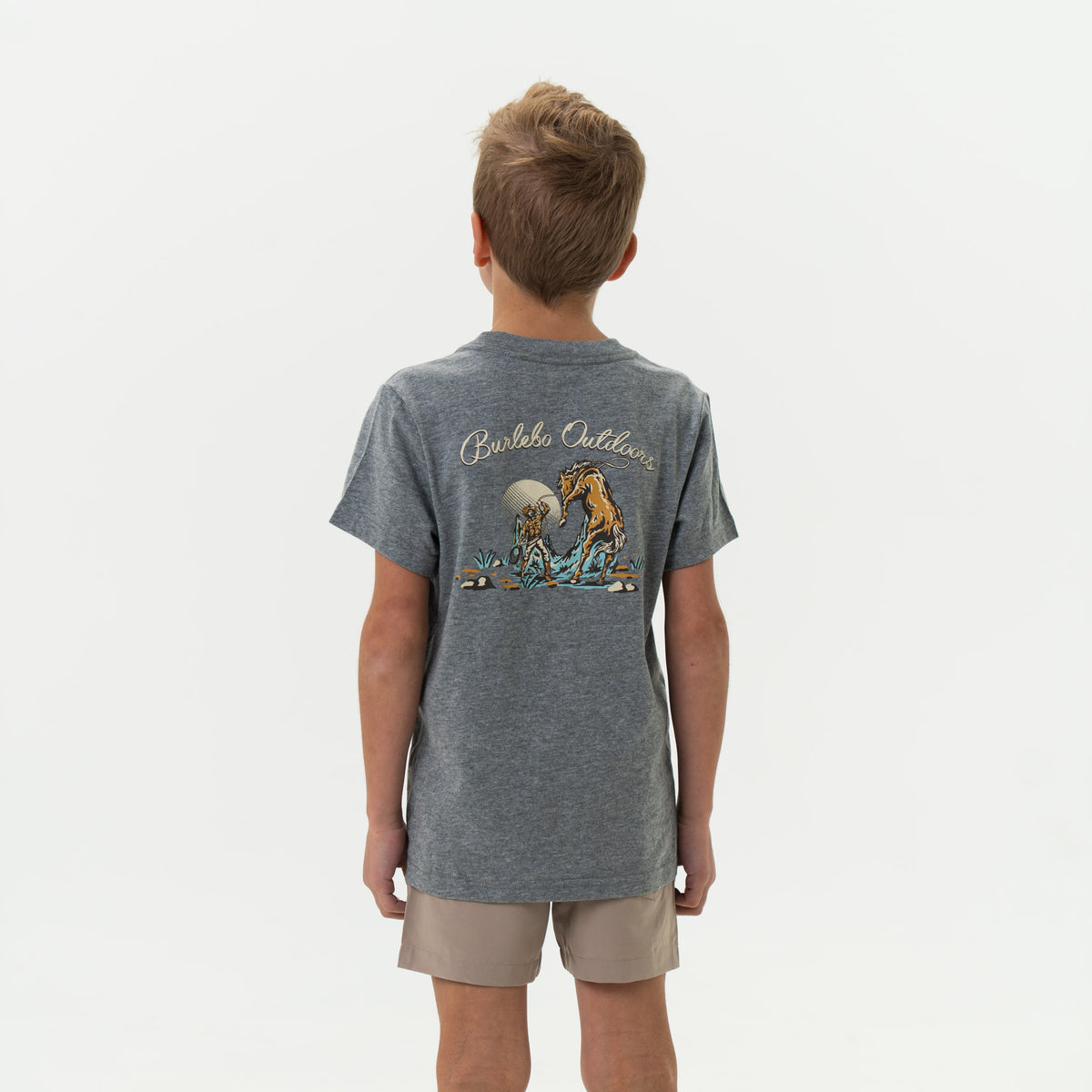 Youth Tee - Cowboy Up - Dark Heather Grey