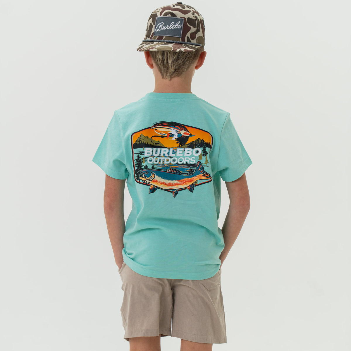Youth Tee - BURLEBO Outdoors Angler - Island Reef