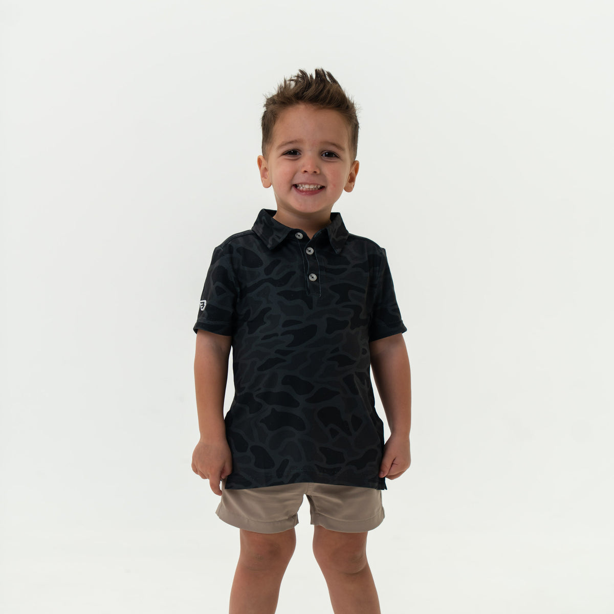Youth - Performance Polo - Black Camo