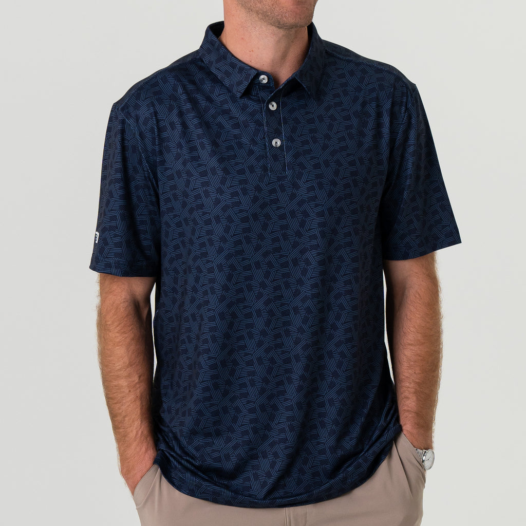 Banks Performance Polo- Navy Stripe main image 1