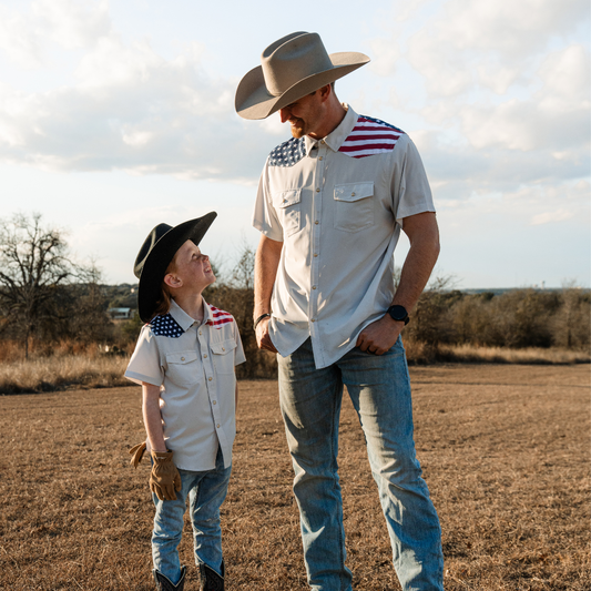 Father and Son Bundle - Performance Western Shirt - All American