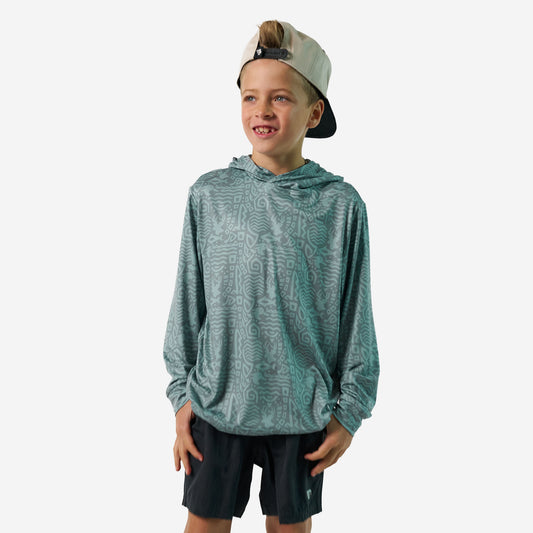 Youth Performance Hoodie - Mayan Outdoors - Sage