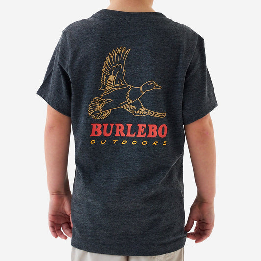 Youth Short Sleeve Tee - Duck Wild - Heather Black