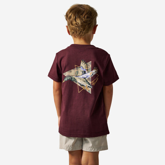 Youth Short Sleeve Tee - Pintail Triangle Duck - Maroon