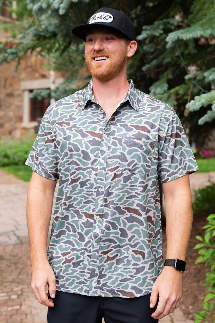 Camo button up dress shirt online