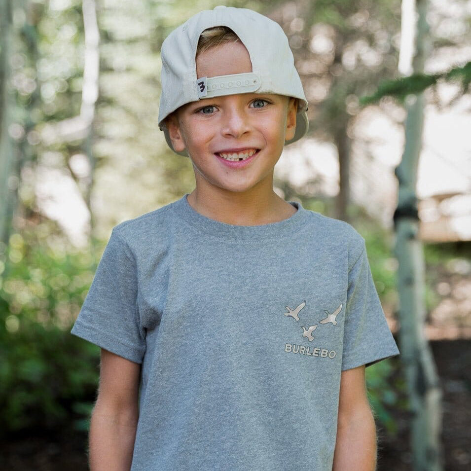 Youth Tee - Dog on Boat - SS - Dark Heather Grey - BURLEBO