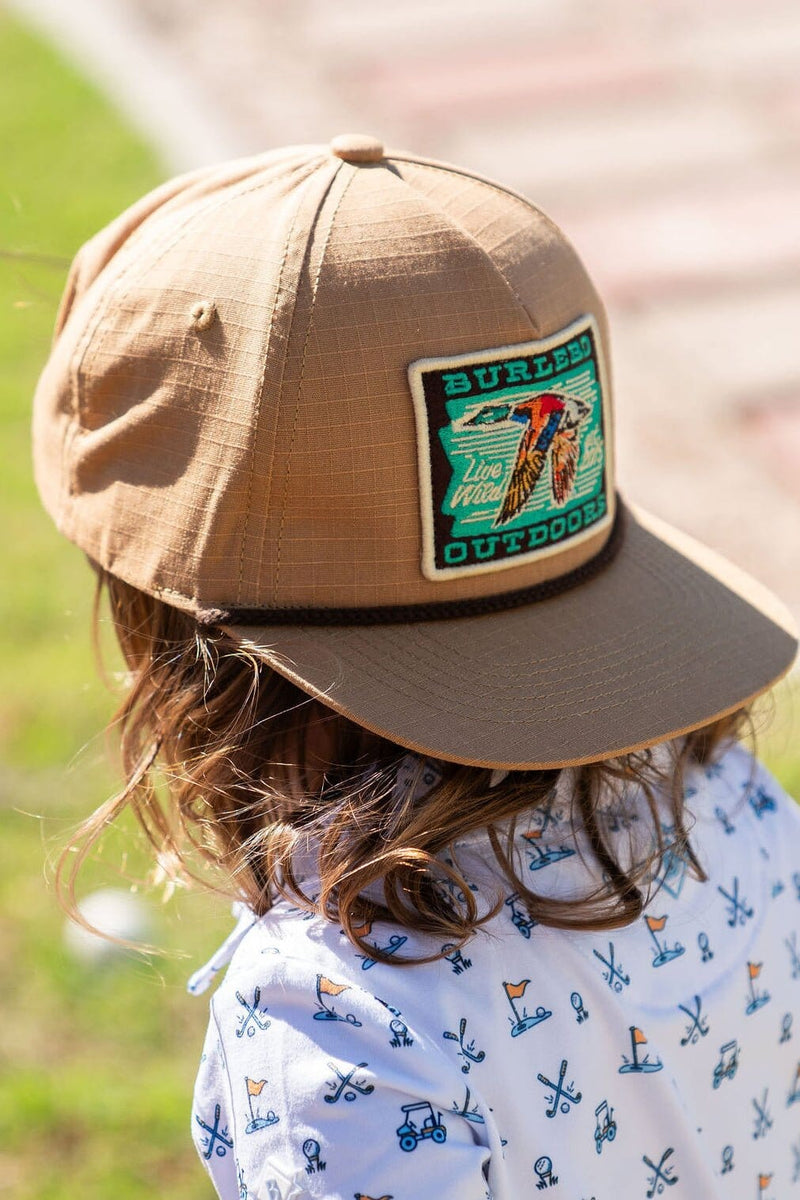Youth Cap - Green Head Patch - Coyote Tan - BURLEBO