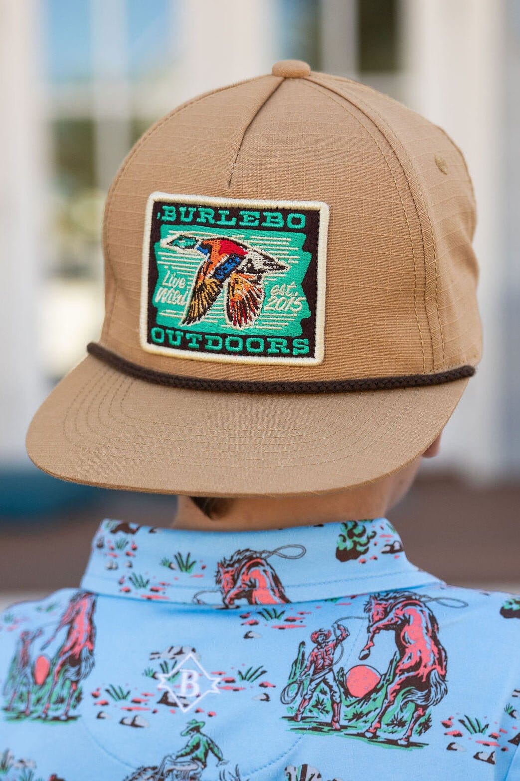 Youth Cap - Green Head Patch - Coyote Tan - BURLEBO