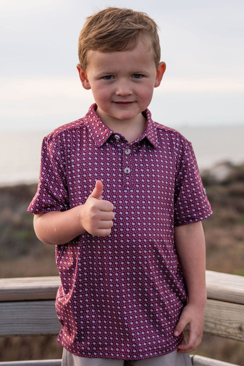 Burlebo Performance Polo Texas Maroon