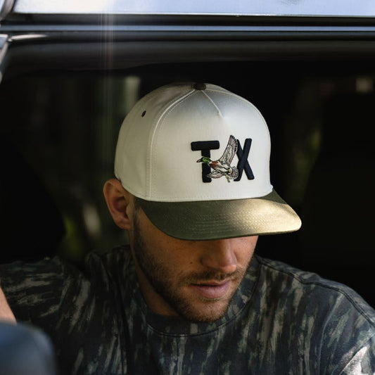 Cap - TX Mallard - Cream & Green Bill