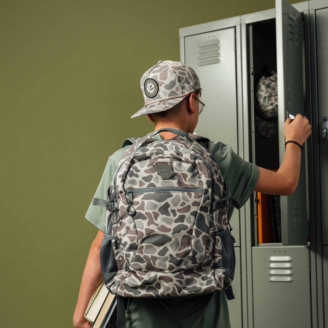 Clements Ribeiro ‘POP’ Full Size purple camouflage backpack 12X14 Clements Ribeiro  main image 3