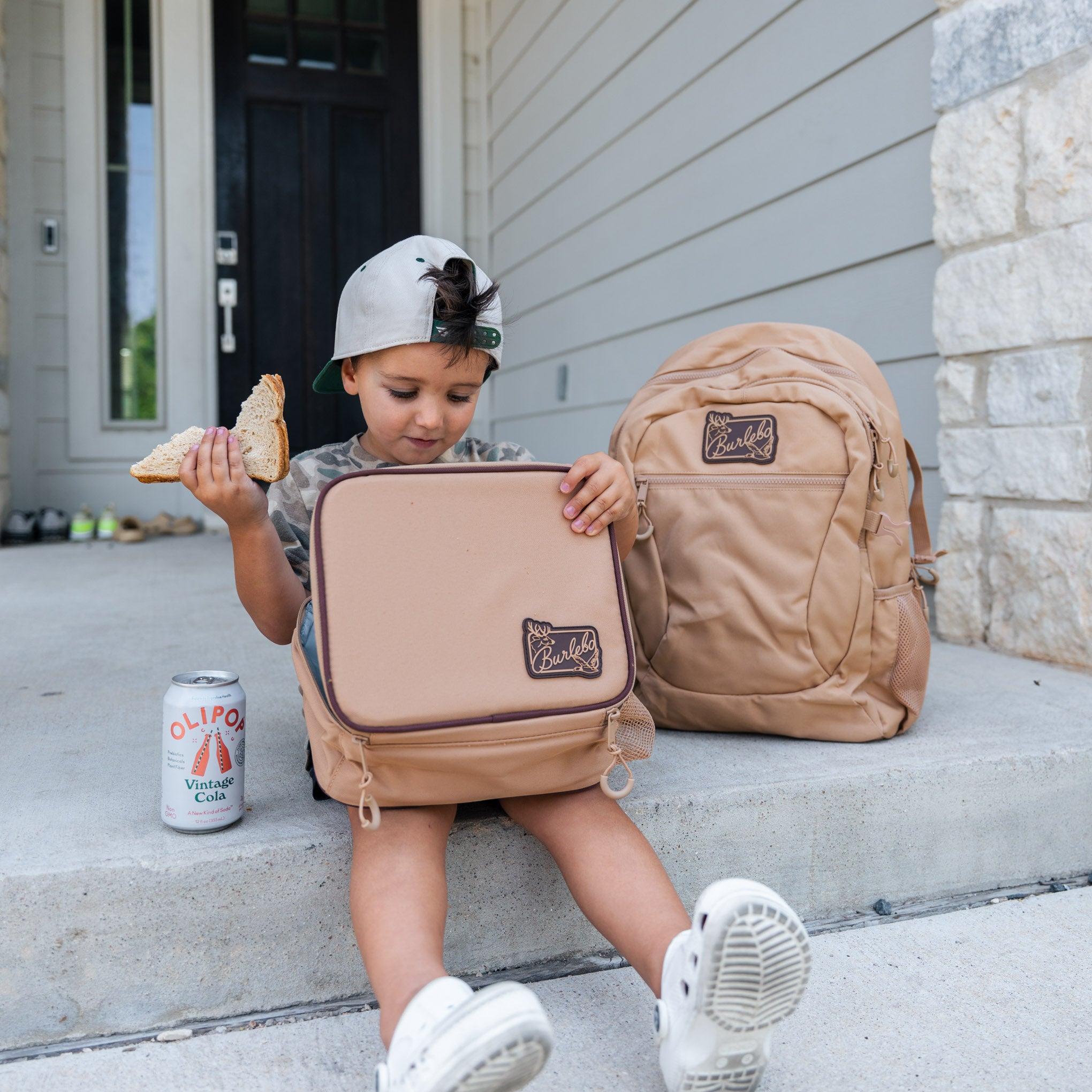 Coyote Tan Backpack & Lunchbox Bundle | BURLEBO