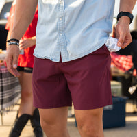 Everyday Short - Maroon - White Camo Pocket