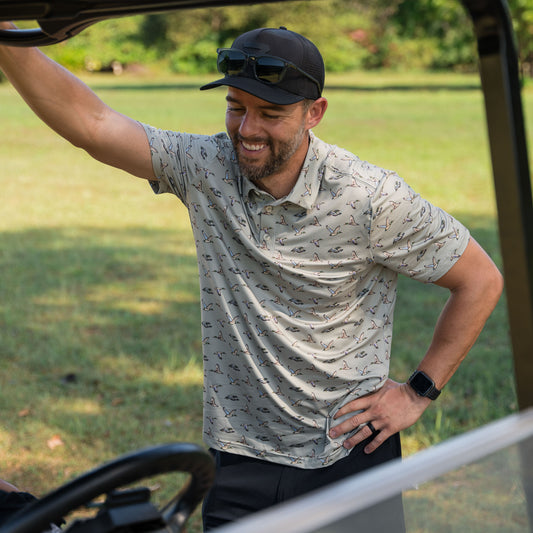 Performance Polo - Flying Ducks - Green