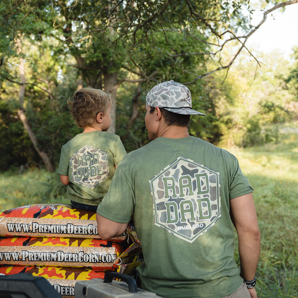 Youth - Short Sleeve Tee - Rad Dude Deer Camo - Heather Olive