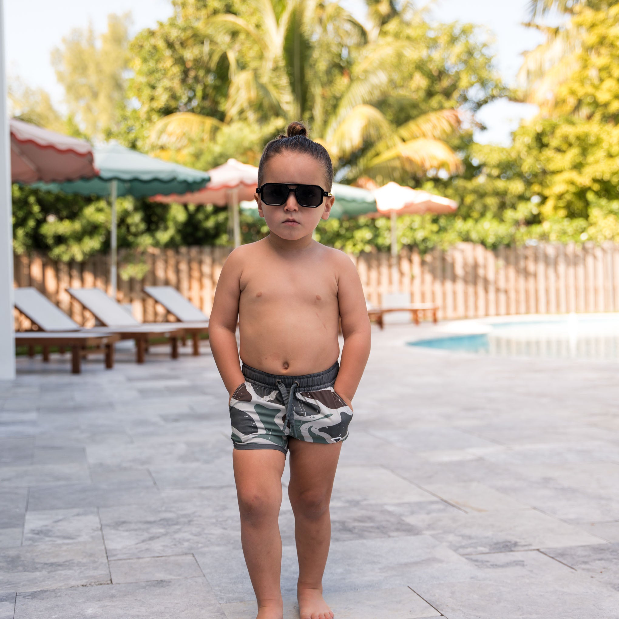 1481 Snakeskin Camo Swim Shorts Subdued Night – Maharishi