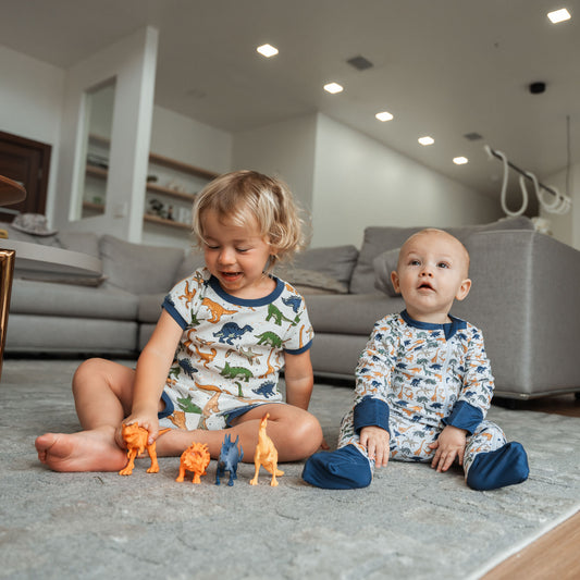 Youth Sleep Short Set- Jumbo Dino-Mite