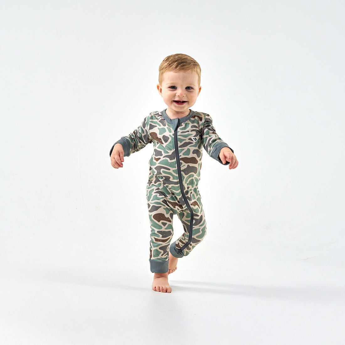 Retro Duck Camo Baby Zip Up Newborn