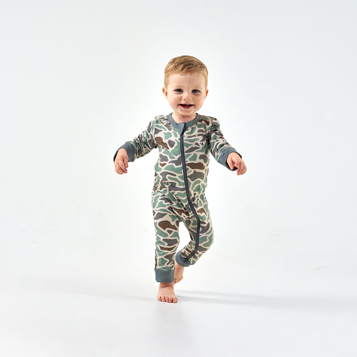 Baby Zip Up - Retro Duck Camo