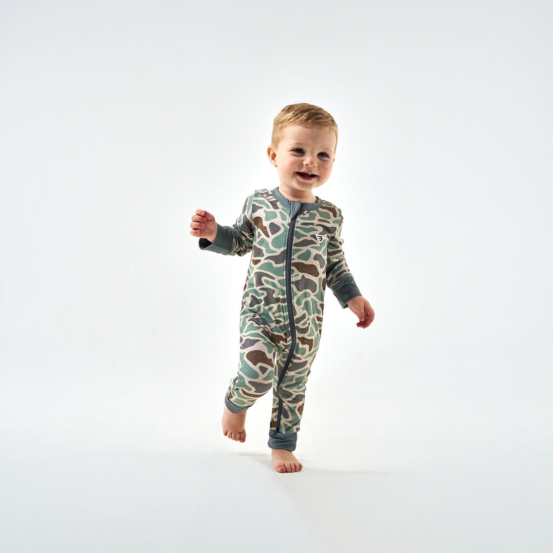 Retro Duck Camo Baby Zip Up Newborn