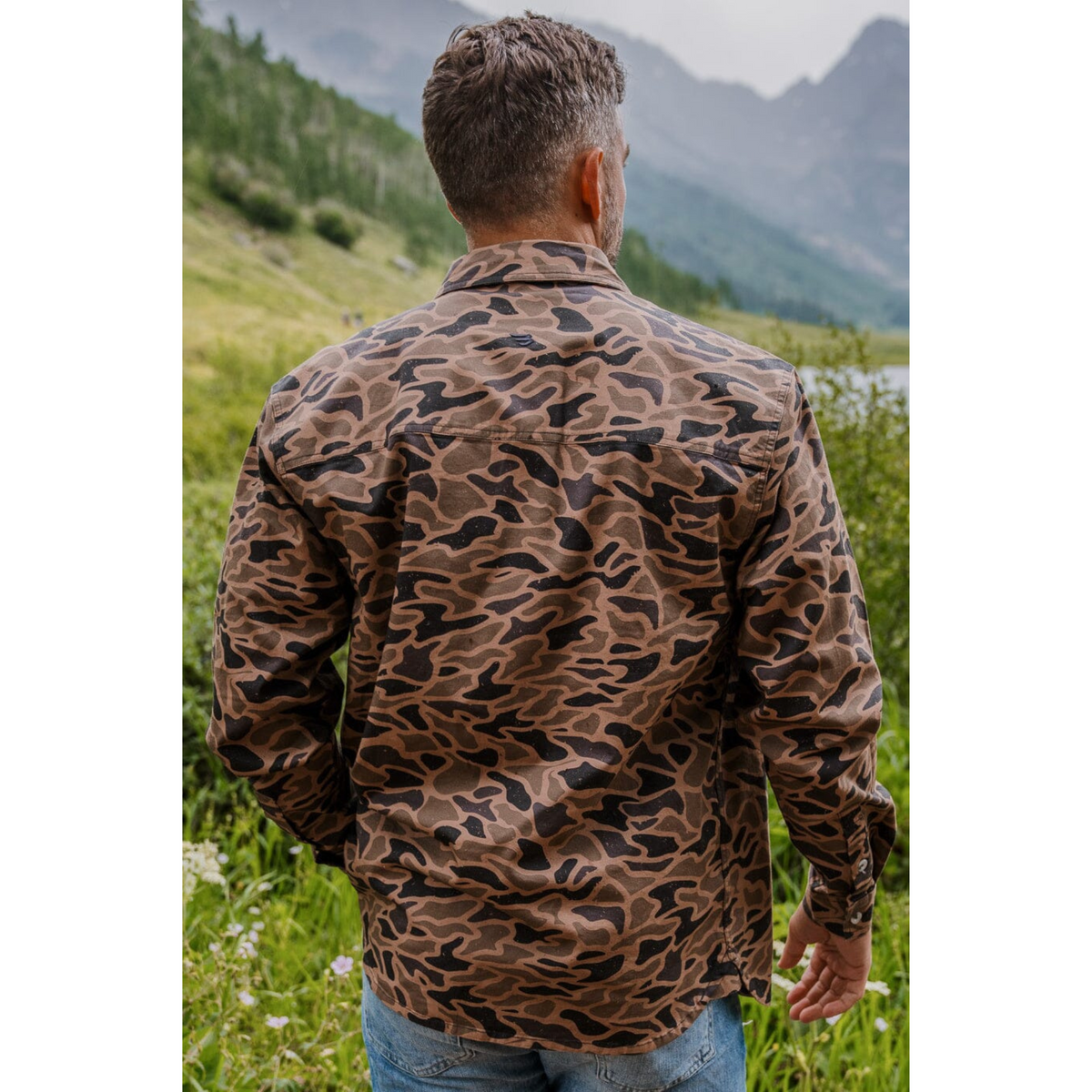 Cotton Twill Button Up - LS - Gauge Camo