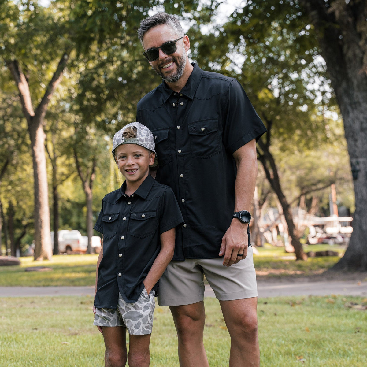 Father & Son Black Performance Western Shirt Bundle Father & Son Black Performance Western Shirt Bundle