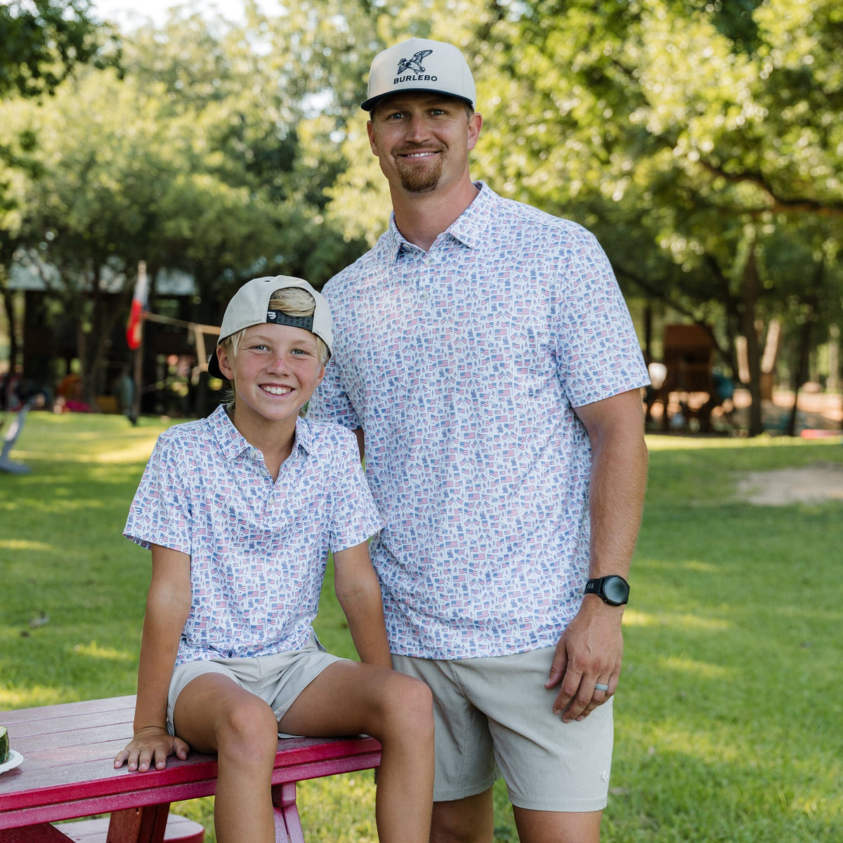 Father and Son Bundle - Performance Polo - Old Glory