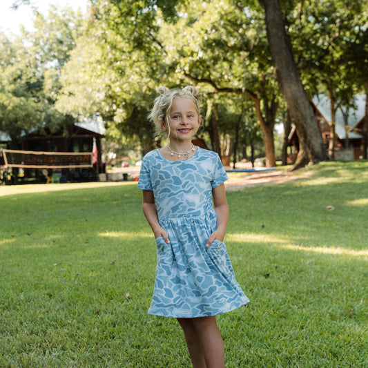 Youth Moxie Dress - Seaside Camo