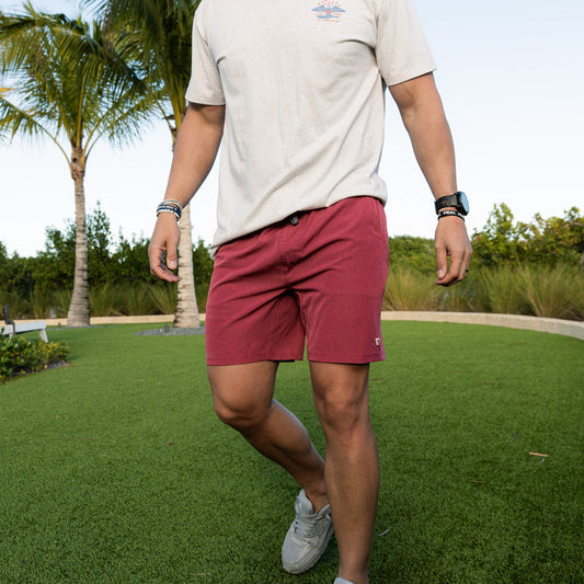 Athletic Short - Cardinal - Topo Desert Camo Liner