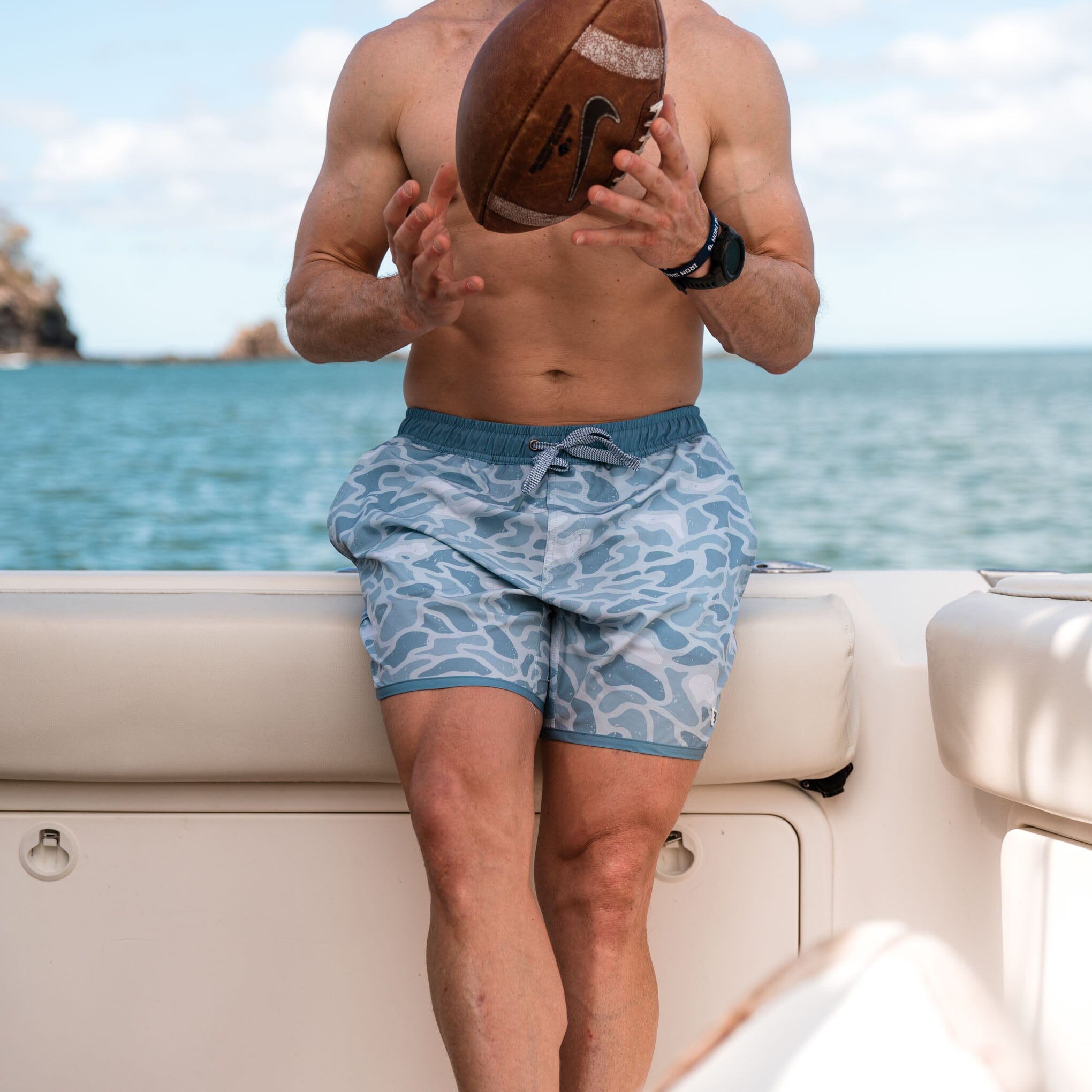 Seaside Camo Swim Trunk | BURLEBO