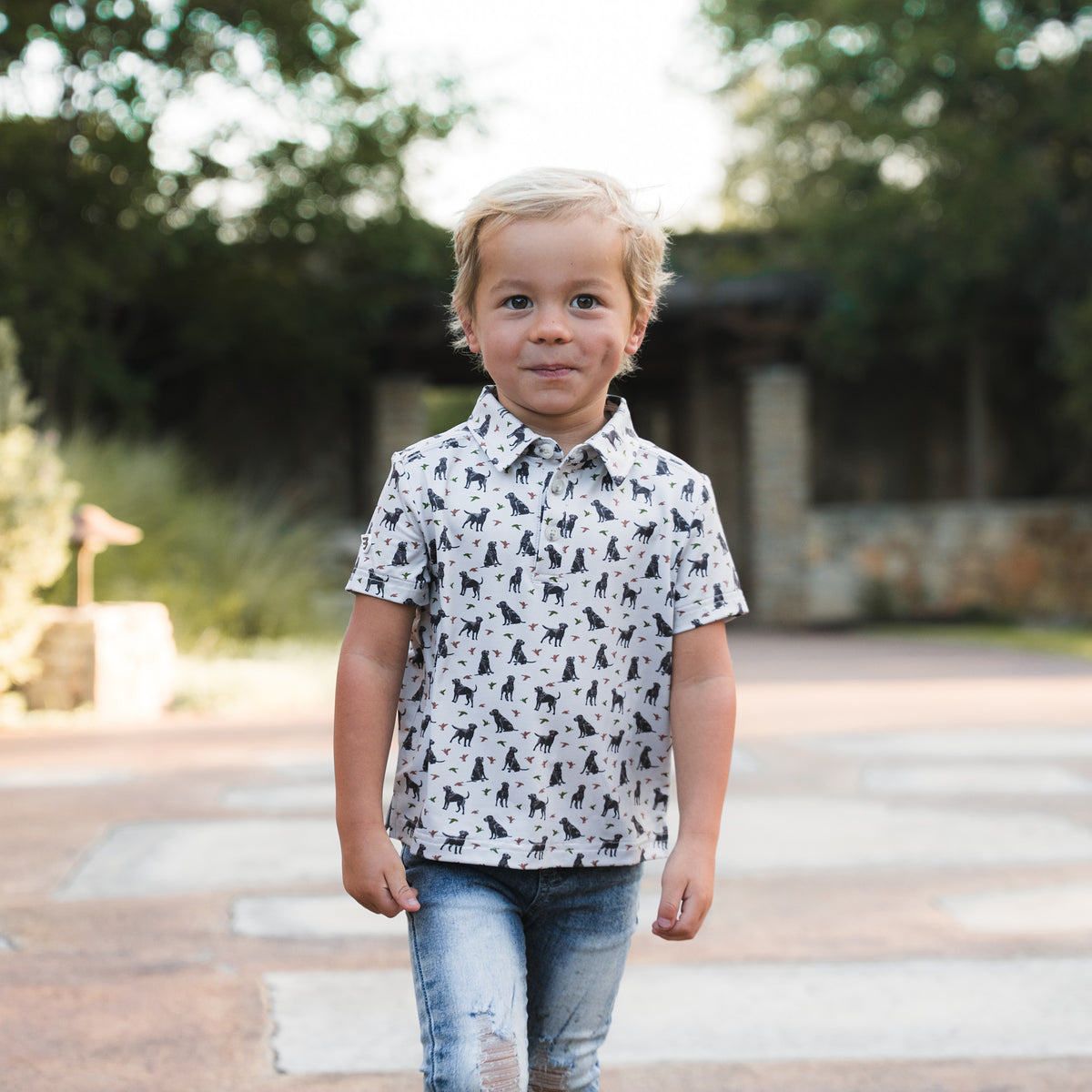 Youth Performance Polo - Sage Lightning