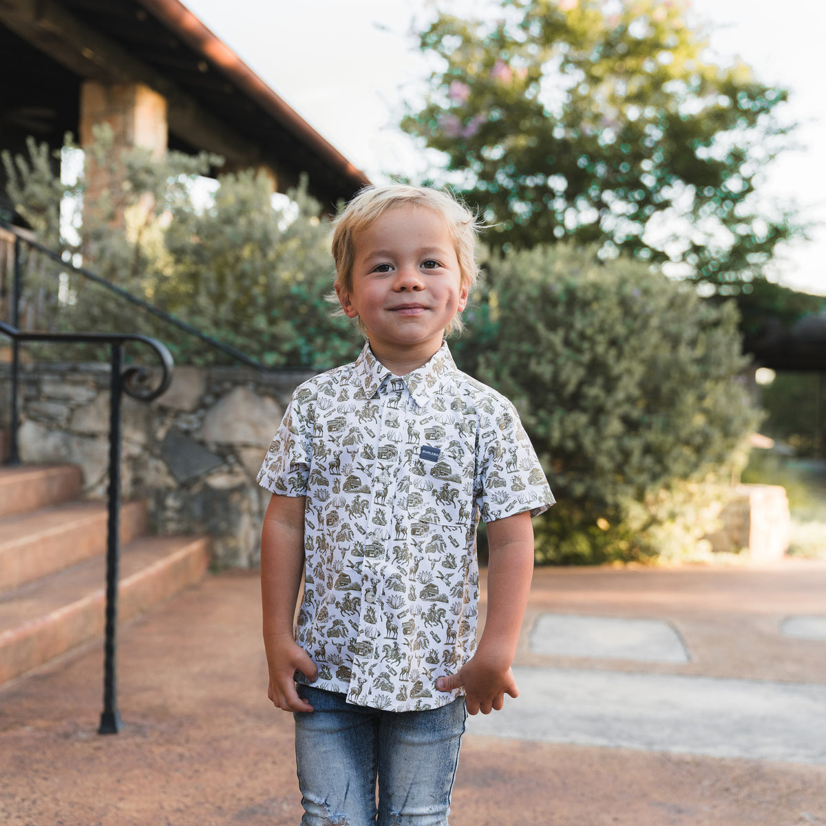 Youth - Performance Button Up - Into The Wild