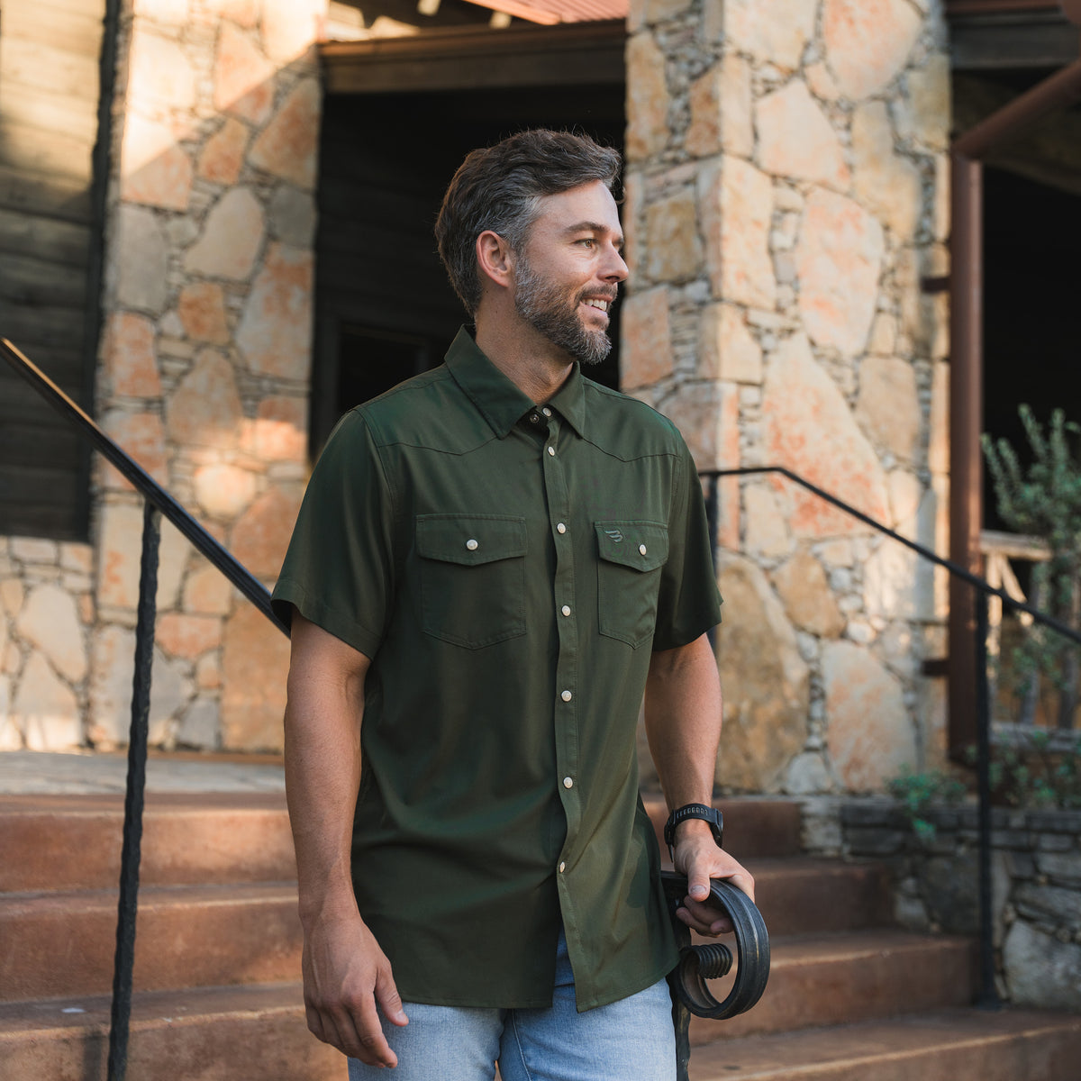 Performance Western Shirt - Mallard Green