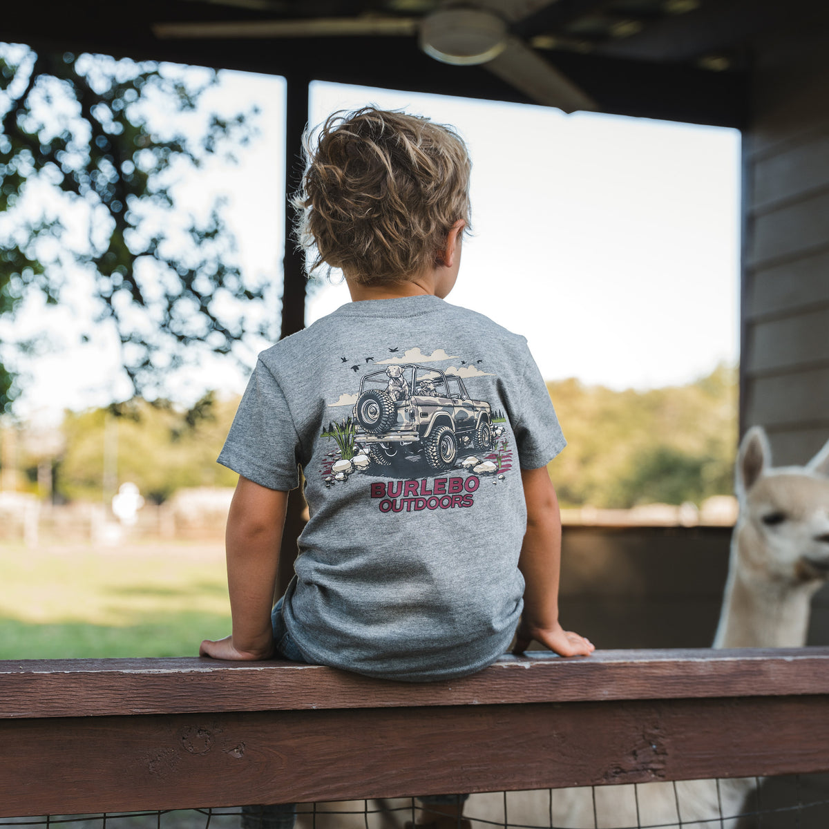 Youth - Short Sleeve Tee - Off Road Bronco - Dark Heather Grey