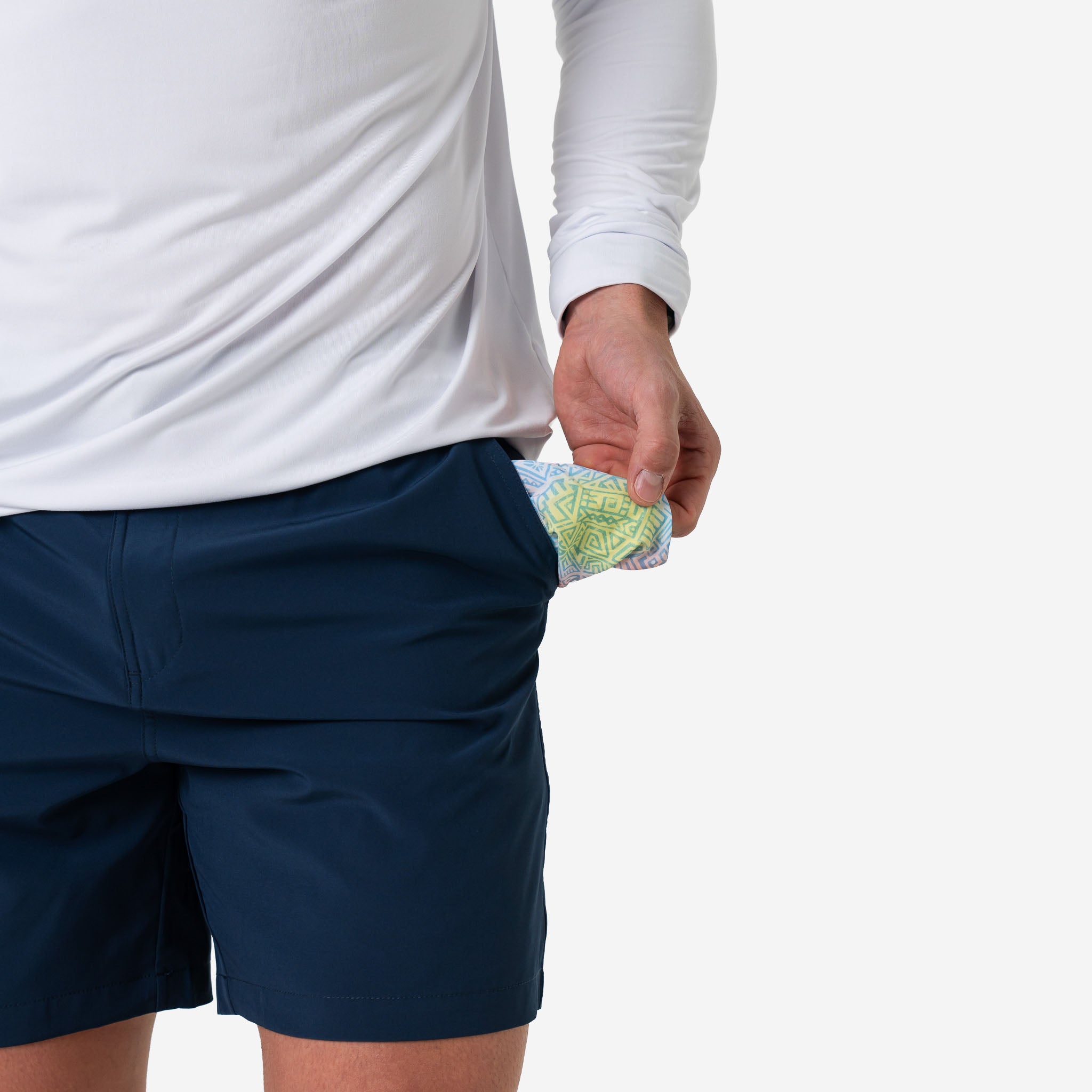 Deep Water Navy Everyday Short | Mayan Pocket | BURLEBO