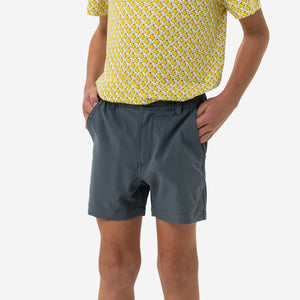 Youth Everyday Short - River Rock Grey - Classic Deer Camo Pocket