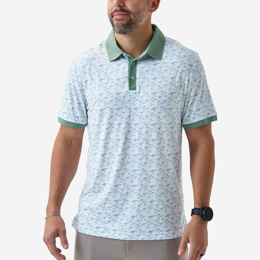Ringer Performance Polo - Duck Season - White
