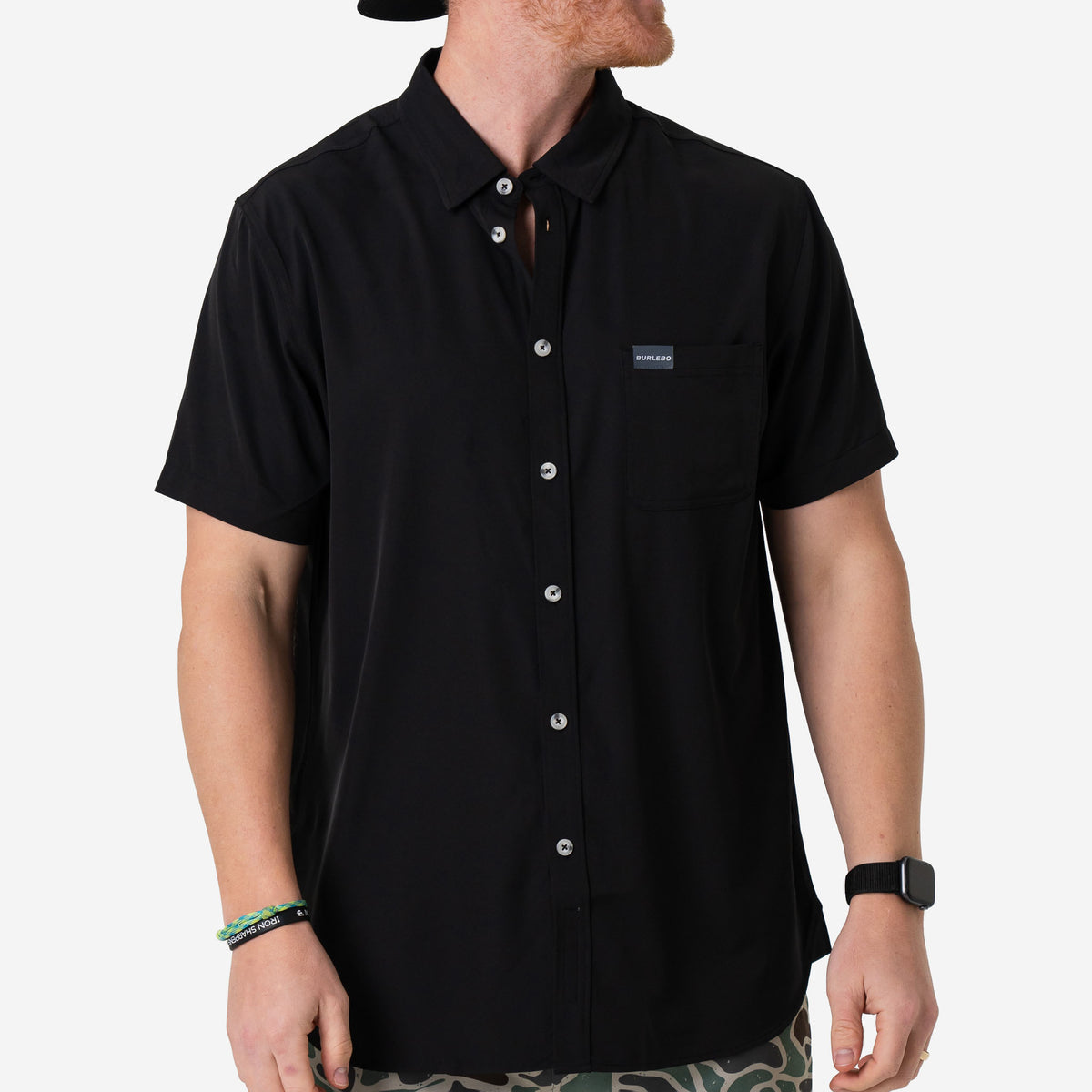 Performance Button Up - Heather Black