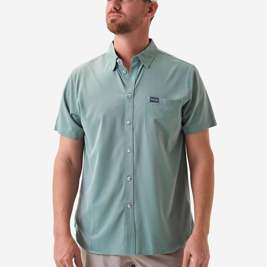 Performance Button Up - Sage