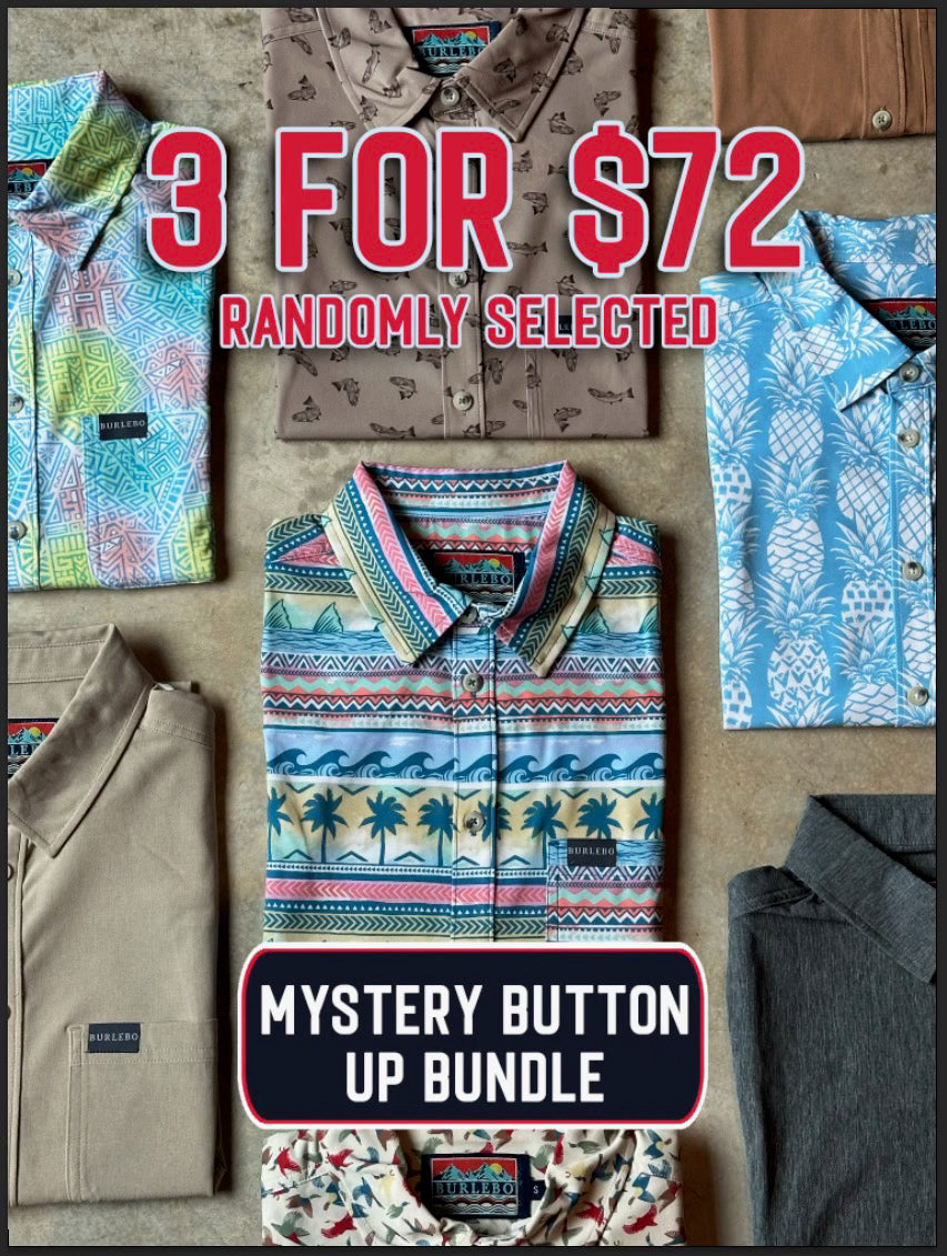 Mystery Bag 3 Performance Button Ups for $72
