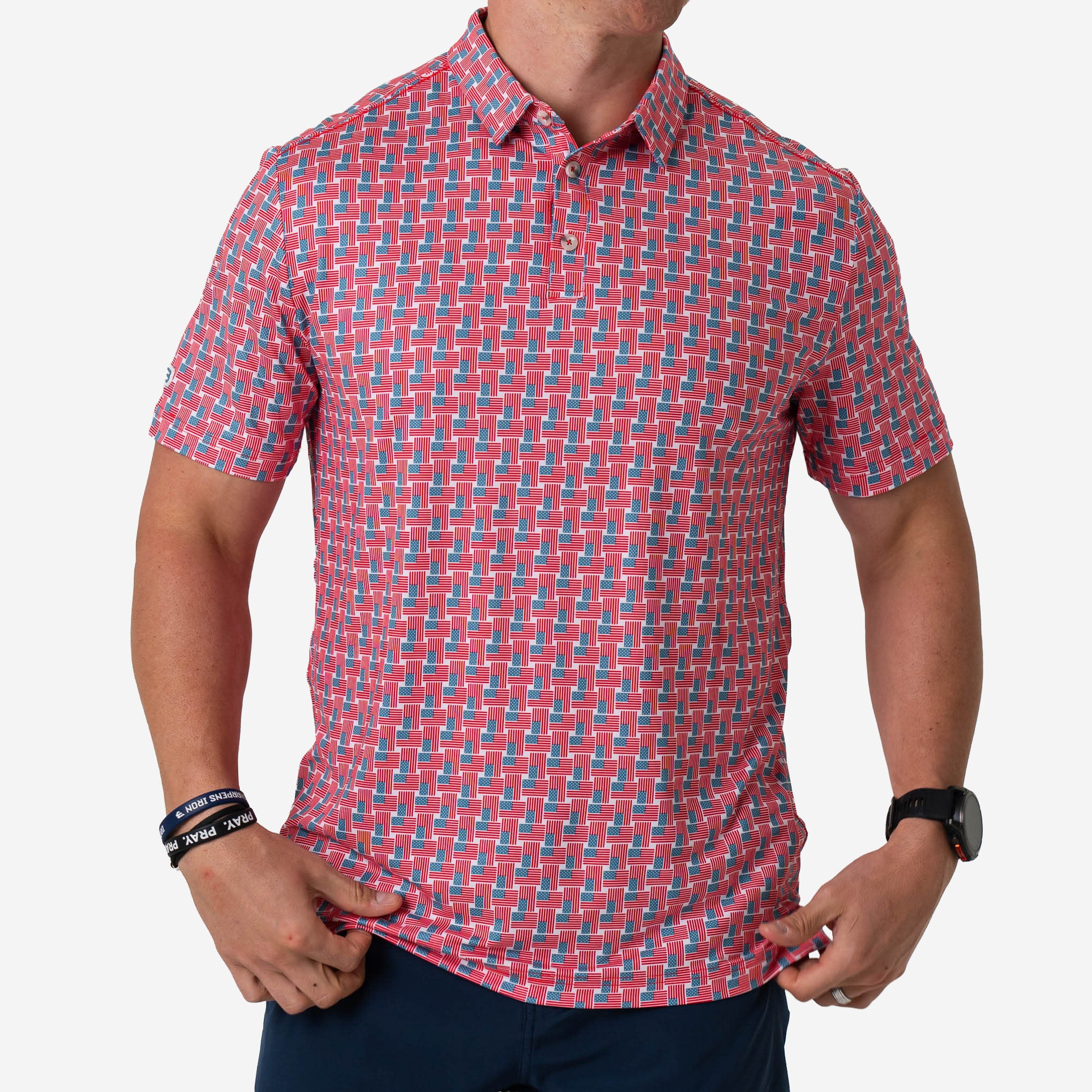 American Flag Performance Polo American Flag Performance Polo