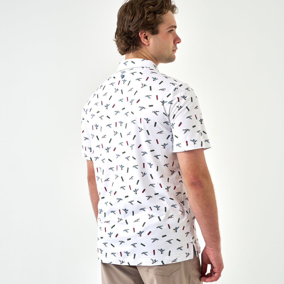 Performance Polo - Ducks And Shells - White