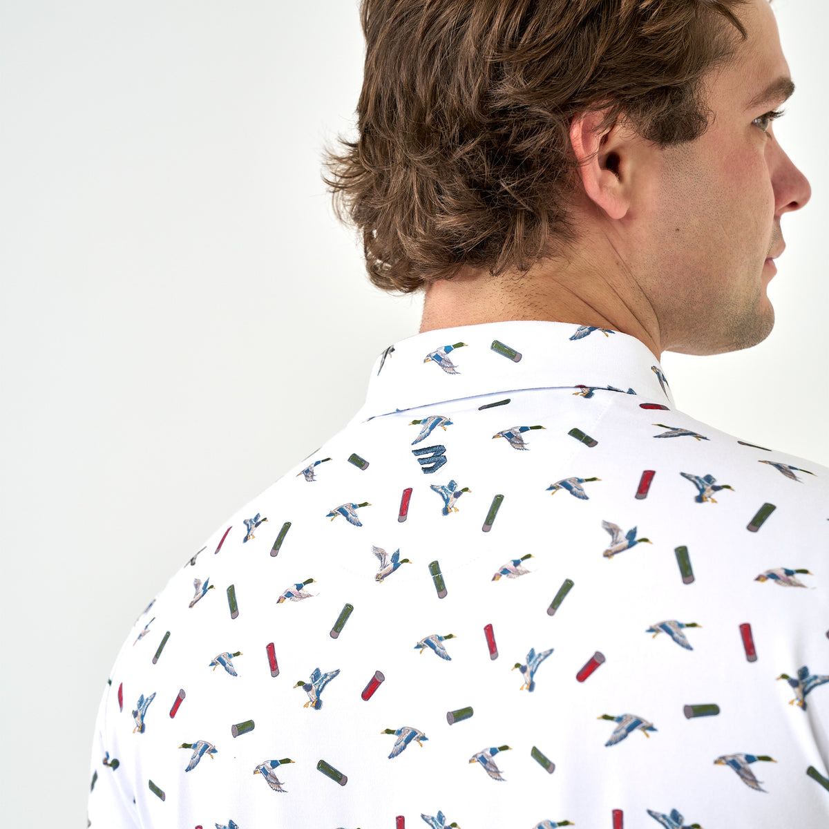 Performance Polo - Ducks And Shells - White