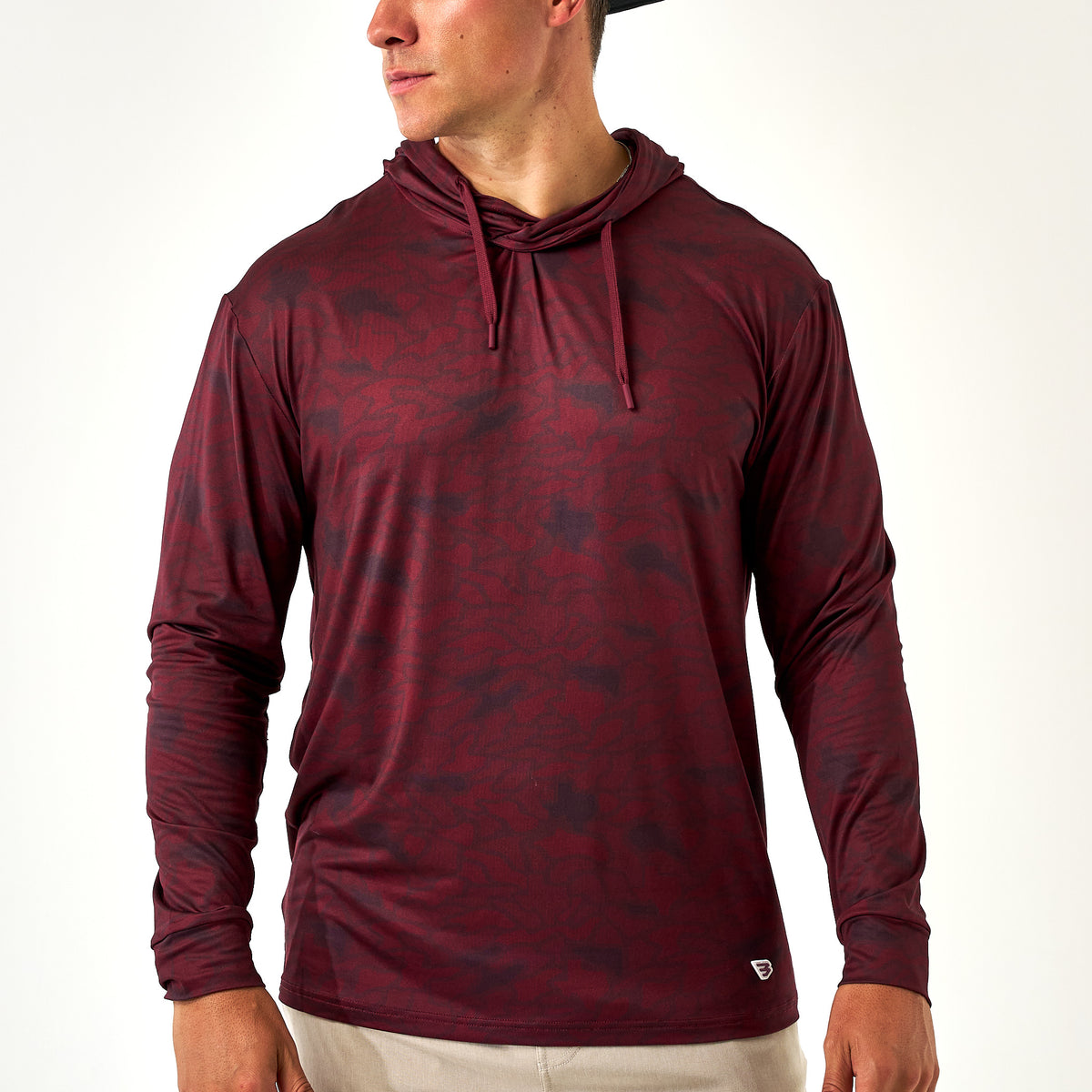 Performance Hoodie - Maroon Texas Camo