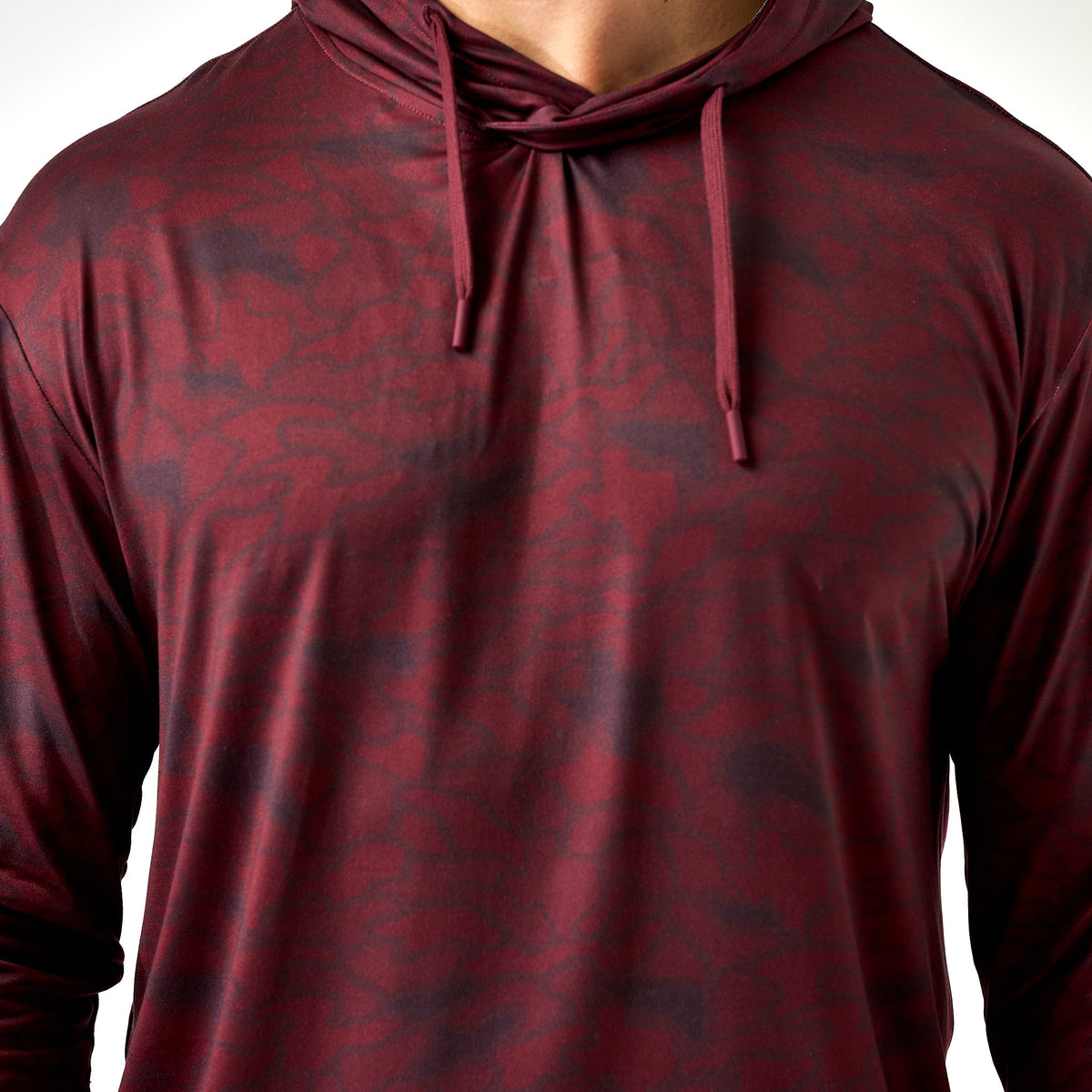 Performance Hoodie - Maroon Texas Camo